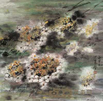 沈柔坚 花卉 镜心 69.5×68.5cm